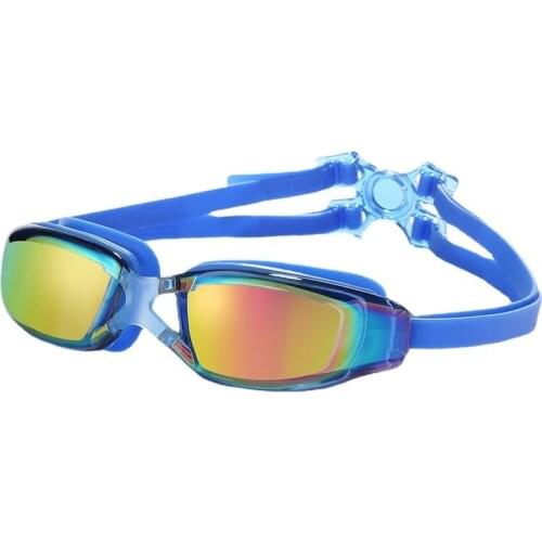 Hot Selling Large Frame Swimming Glasses Waterproof And Antifogging High Definition Electroplating Adult Mens Black Etc