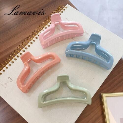 2020 New Hairpin Hair Accessories Korean Version Of Womens Fashion Simple Hair Accessories Hollow Hairpins Girls Plate Hair Bat