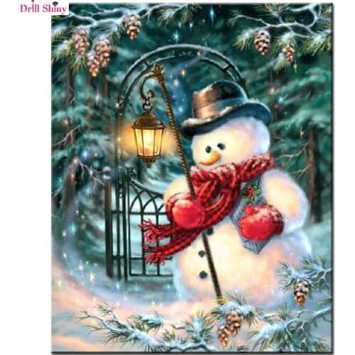 New 5D Diamond Mosaic Painting Christmas Snowman Square Diy Diamond Embroidery Home Decoration Diamond Cross Stitch home decor