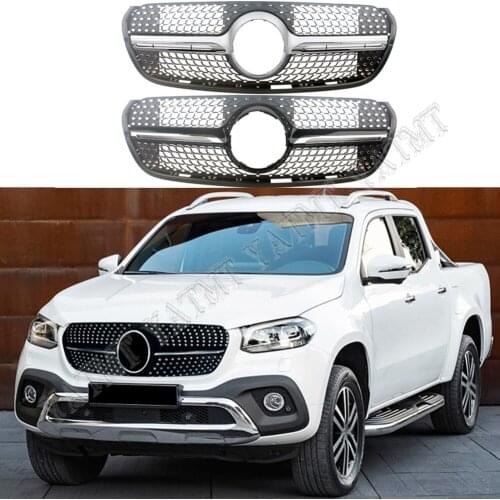 Front Racing Facelift Bumper Grille Upper Grill Cover For Mercedes-Benz W470 X-CLASS Diamond