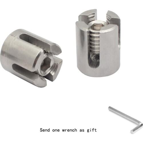 10Pcs M3/M4/M5/M6 90 Degree Angles Marine Grade Stainless Steel 316 Wire Rope Trellis Systems Green Wall Cross Clip Rope Clamp