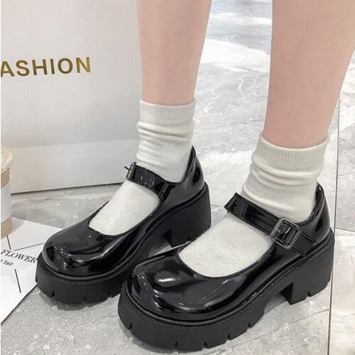 Lolita Shoes Women Japanese Style Vintage Soft Sister Girls High Heels Waterproof Platform College Student Cosplay Costume Shoes