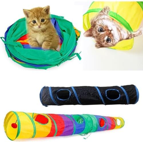 Practical Cat Tunnel Pet Tube Collapsible Play Toy Indoor Outdoor Kitty Puppy Toy for Puzzle Exercising Hiding Training Pet Game