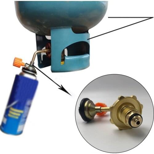 Gas Tank Inflation Valve Gas Butane Cylinder Tank Refill Connector Adapter Valve For Outdoor Camping