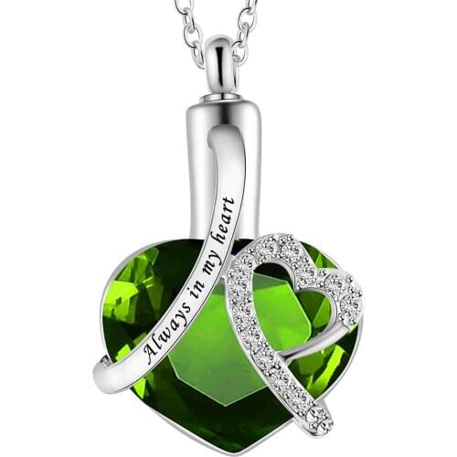 Women and Girls Always in My Heart Memorial Keepsake Urn Pendant Ashes Urn Necklace Cremation Jewelry