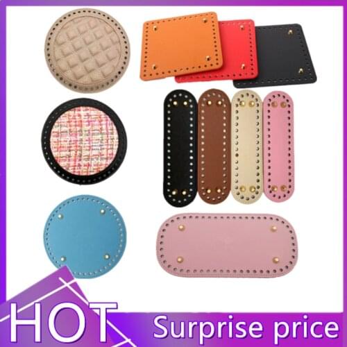 6 Styles Bag Bottom Handmade Bag Accessorie With Holes Rivet For Knitting Handbag Women Shoulder Crossbody Chain Bag Parts Round