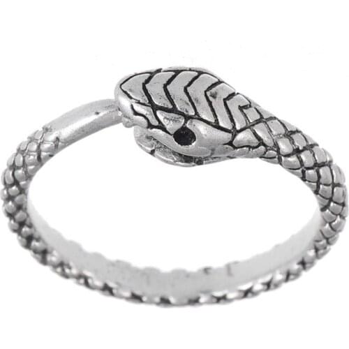 Punk Style Metal Snake Ring Personalized Gift Ladies Jewelry Accessories Rings for Women Gothic Adjustable Boho 2021 Trend New
