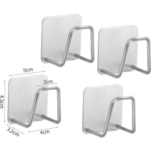 1PC Kitchen Adhesive Strong Wall Hanger Hook sink Sponges Holder Drain Drying Rack Storage Organizer Bathroom Suction Cup Self