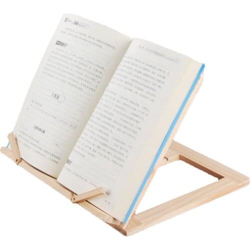 1 pcs Reading Bookshelf Wooden Frame Bracket Book Reading Bookend Tablet PC Support Music Stand Wood Table Drawing Stationery