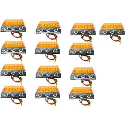10Pcs 24V 15LED Side Light Indicator Light Suitable for Truck Trailer