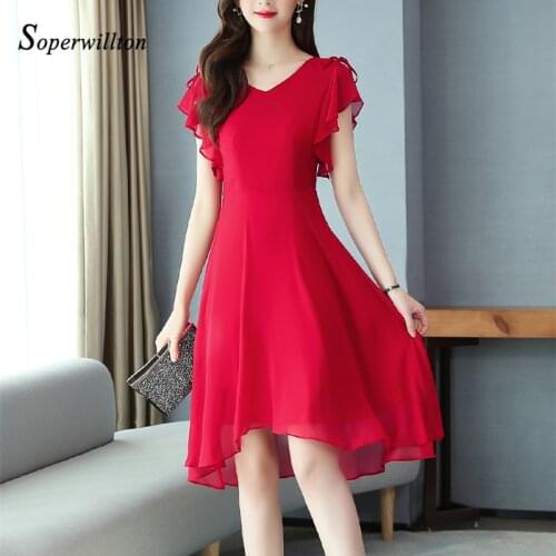 2021 ruffle Sleeveless Summer Dresses For Women Red Black Elegant Womnes Dress Solid Feminine Vestido Casual Midi Dresses M-3XL