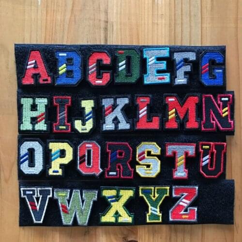 26pcs/set/lot Self-paste English Letters Embroidery Patches for Clothing Stranger Things Shirt Bag Biker Decoration Appliques