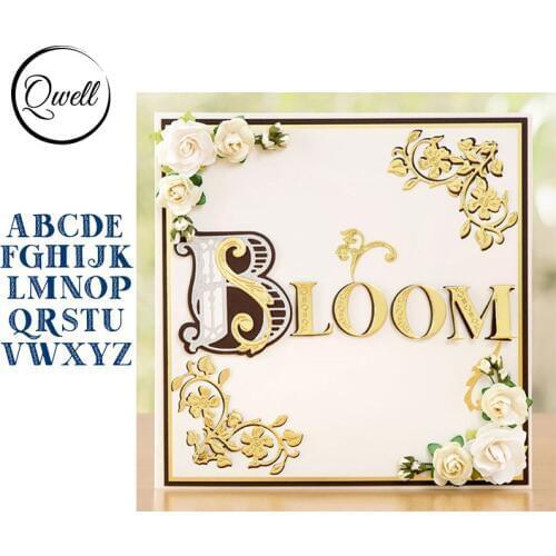 QWELL Alphabet Metal Cutting Dies for Scrapbooking and Card Making Paper Embossing Craft New 2019 die cuts
