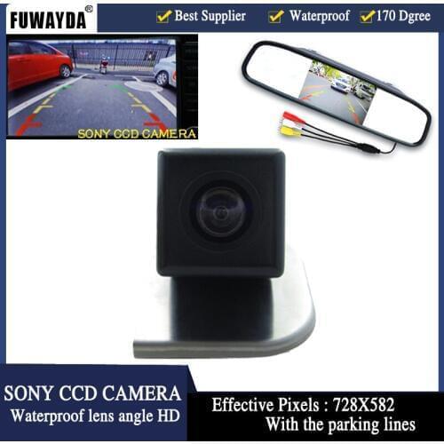 FUWAYDA WIRE CCD HD Car Rear View Camera 4.3 inch Car Rear view LCD Mirror Monitor for 2012 Ford Focus Hatchback / Sedan