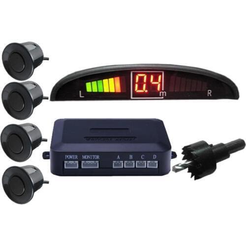 12V Car Auto Parktronic LED Parking Sensor with 4 Sensors Reverse Backup Car Parking Radar Monitor Detector System Display