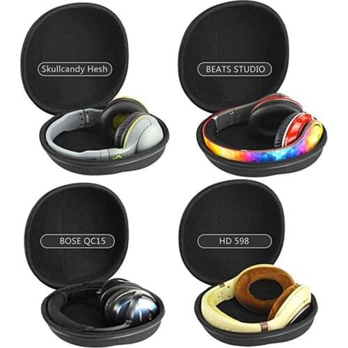 Large Headset Headphone Carrying Case Earpads Storage Bag Headphone Pouch Portable Anti-pressure