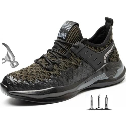 Summer Mens Steel Toe Indestructible Work & Safety Boots Shoes Men Outdoor Puncture Proof Anti Smashing Work Boots Shoes