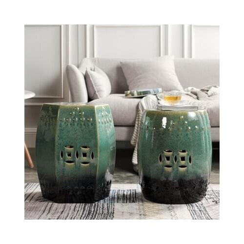 Jingdezhen Ceramics stool Handmade High Temperature Thick Craft Hotel Craft Hotel Garden Colored Glazed porcelain ceramic stool