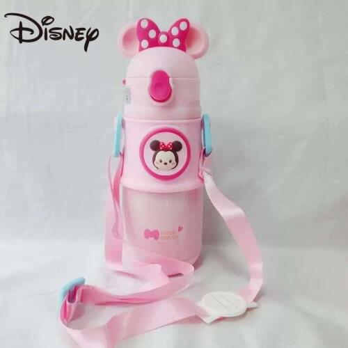 Disney childrens thermos cup baby learn to drink cup drinking water bottle drop-proof portable kindergarten cute water bottle
