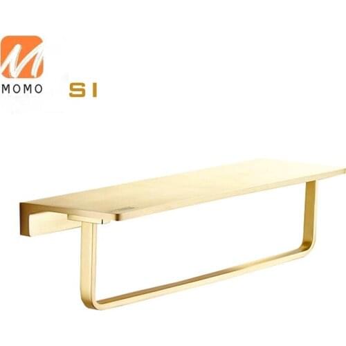 Dual Tier Bathroom shelf and Towel rack Shelves towel bar