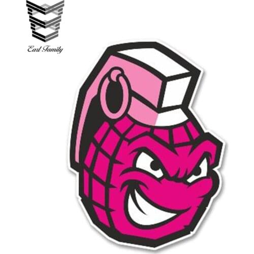 EARLFAMILY 13cm x 10cm Cartoon GRENADE JDM Style Design Vinyl Reflective Car Styling 3D Car Sticker Auto Moto Bomb Decal