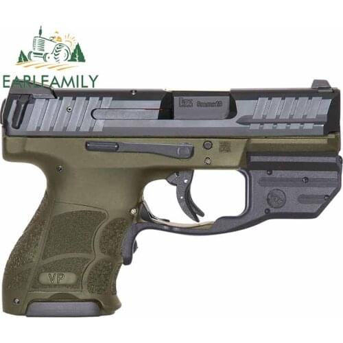 EARLFAMILY 13cm x 9.2cm for Pistol DIY Waterproof Creative Sticker Car Styling Fashion Occlusion Scratch Car Decals