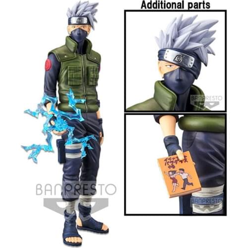 BANDAI Banpresto Original Hatake Kakashi Figure Grandista Nero Anime Model Doll Toys Gifts