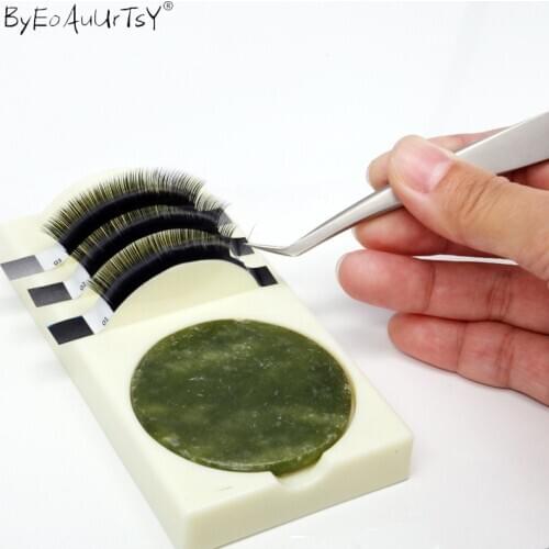 Eyelashes Extension Tools Individual Glue Pallet can put lash and jade pad Eyelash Measure Pads Adhesive glue Stand Holder