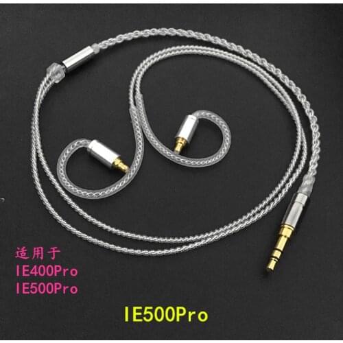 4 share short cable single crystal copper silver plated wire Bluetooth-compatible cable for IE40Pro IE500Pro