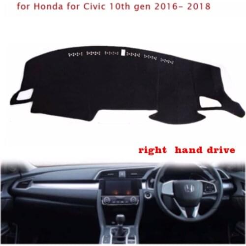 Dashboard Pad for Honda for Civic 10th gen 2016 2017 2018 Dash Mat Sun Shade Dash Board Cover Auto Accessories Right hand drive