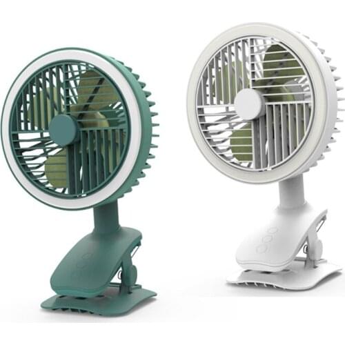 USB Clip on Fan Multifunctional Oscillating Fast Air Circulating Desktop Table Fan 3 Speed 360° Rotation for Library Bed