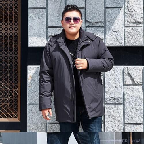 Middle aged and old mens living lining and movable face detachable extra large fat new down jacket with weight 170kg 10x coat