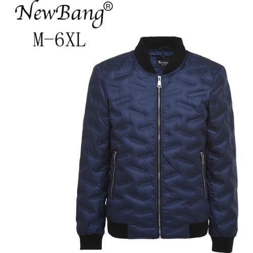 NewBang Brand Plus 6XL 5XL Mens Down Jacket Ultra Light Down Jacket Men Winter Baseball Feather Parka Windbreaker Coats
