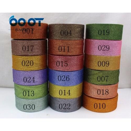OOOT BAORJCT 1710188 , 18 colors 38MM Glitter ribbon Christmas webbing for wedding craft bow gift decoration Wrapping riband DIY