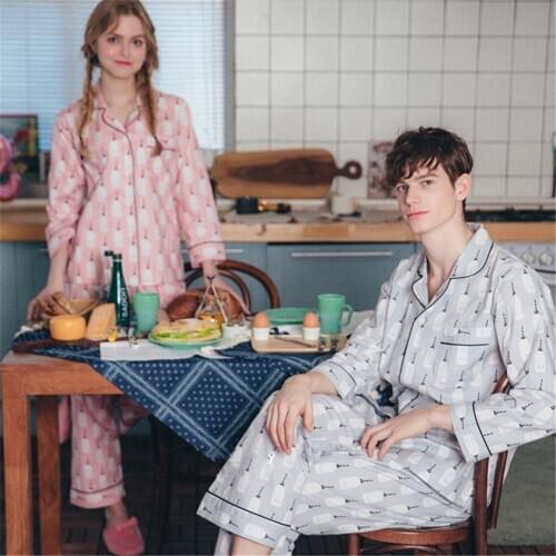 Pijamas Ropa De Dormir De Talla Grandepara Hombre Y Mujer, M-3XL De Manga Larga, 2 PiezasConjunto De