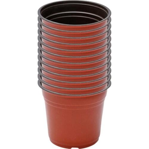 Plastic Plant Pot Red For Outdoor Indoor Plants Seedlings Greens Succulents And Cuttings Full Size Tall Deep Flowerpot