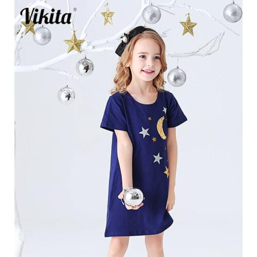 Toddler Dresses for Girls Cotton Clothes Short Sleeve Princess Dress Kids Cartoon Dresses Children Clothing Baby Girl Dress