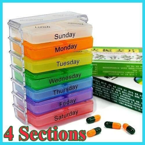 Useful Medicine Weekly Storage Pill 7 Day Tablet Sorter Box Container Case Organizer