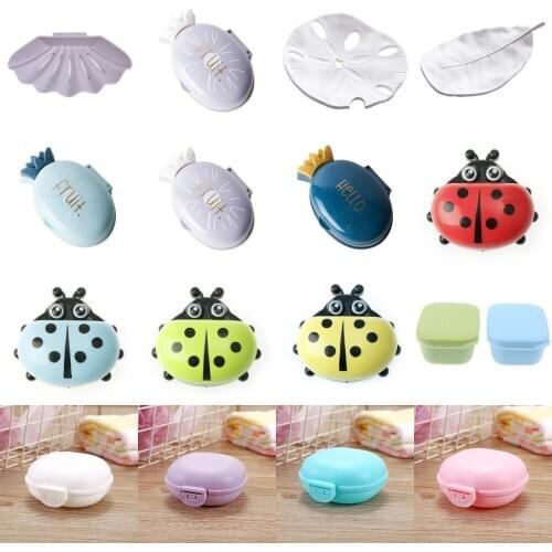 29 Styles Portable Soap Dish Box Drain Rack Soap Storage Holder Container Shelf Bathroom Shower Plate Tray Multi Shape