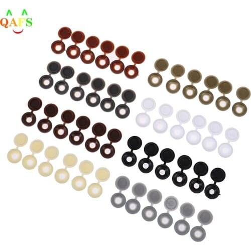 50pcs Car White Hinged Cover Cap Number Plate Fitting Fixing Self Tapping Screw For License Plate