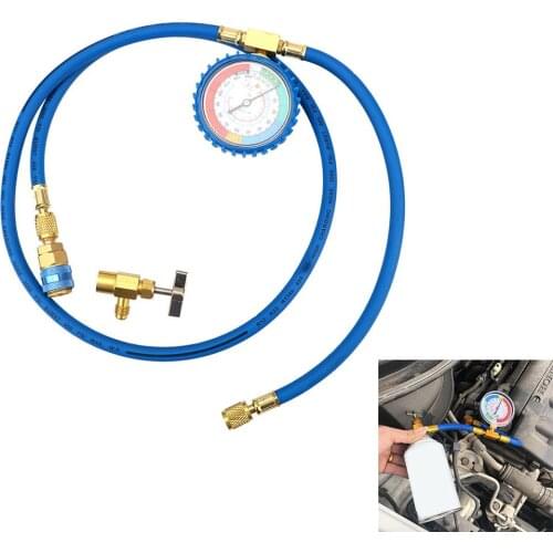 Car Air Conditioning Refrigerant Recharge Hose R134A Pressure Gauge Measuring Kit Car Accessories