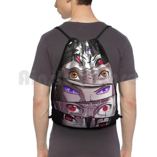 The Visual Powers Backpack Drawstring Bags Gym Bag Waterproof Anime Manga Japan Cute Funny Japanese Kawaii Aesthetic Food