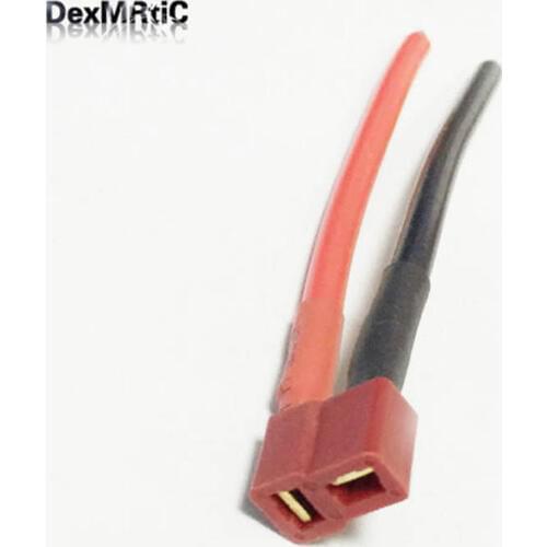 Deans Style T Plug Female connector Cable Wire 12AWG 100MM Silicone cable for RC NEW terminal