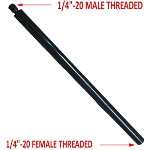 TRIPOD 6"METAL EXTENSION EXTENDER TUBE 1/4"-20 THREAD METAL HD CAMERA ADAPTER