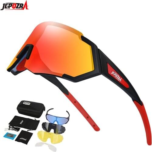 Jepozra Bicycle Eyewear Glasses Outdoor Sport Mountain Bike Road Cycling goggles Motorcycle Sunglasses Eyewear Oculos Ciclismo