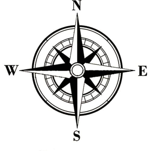 15cm*15cm NSWE Rose Compass Vinyl Car Sticker Decal Originality Car-styling S6-3518