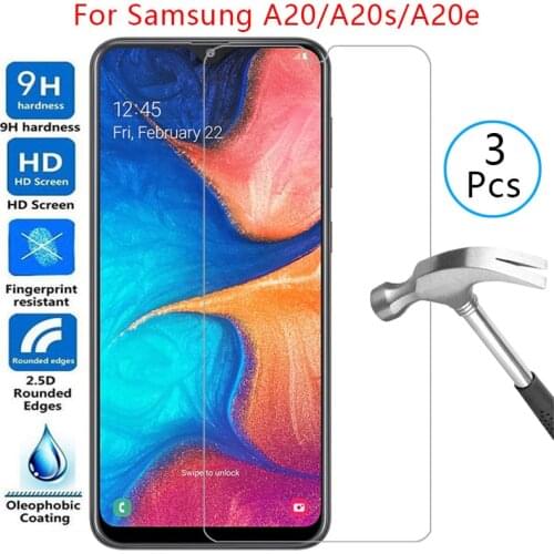 Tempered glass screen protector for samsung a20 a20s a20e case cover on galaxy a 20 s e 20s 20e 20a protective phone coque bag