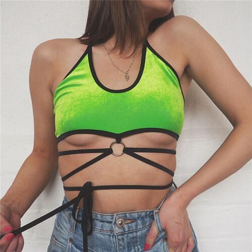 2021 Summer Spaghetti Strap Camis Tops Summer Sexy Crop Top Lady Green Camisole Womens Tank Top Femme Clothing
