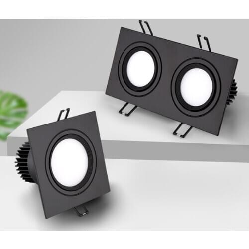 1pcs Energy saving Recessed Double LED Dimmable Downlight COB 7w 9w 12W 24W LED Spot light decoration Ceiling Lamp AC 110V 220V