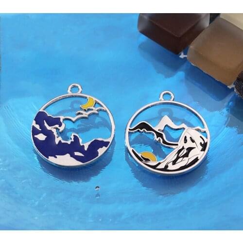 10PCS/lot Lovers Pendant Eachother Electroplating Alloy Earrings Pendant Ring Jewelry Hair Accessories Pendant DIY Jewelry